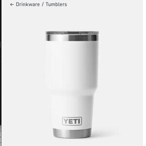 NEW Yeti Rambler® 30 oz Tumbler  WITH MAGSLIDER™ LID WHITE